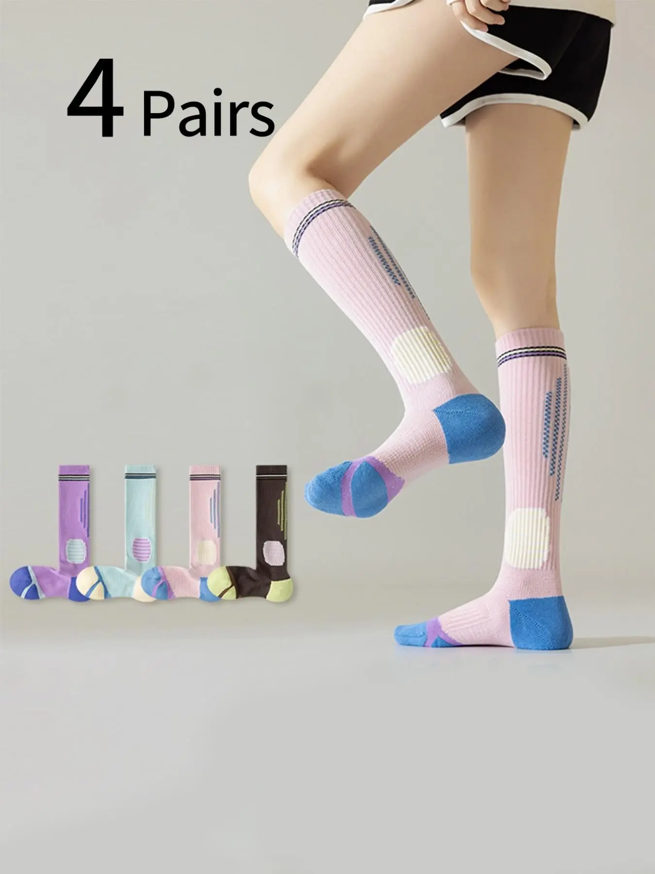 Sports Socks - 4 paires de chaussettes de compression