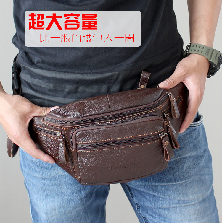 Running Belt - Sac de taille en cuir de