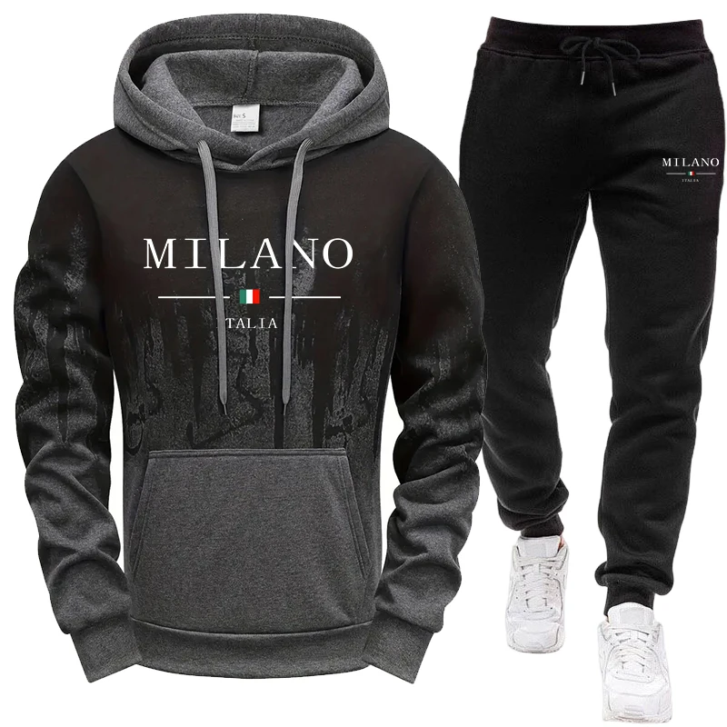 Joggers Pants - Ensemble Homme/Haut à Capuche/Pantalon Automne Hiver